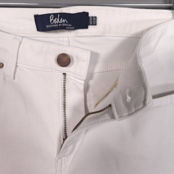 Boden‎ Women’s THE MAYFAIR MODERN SKINNY Jeans White T0119 Size 6P - Picture 9 of 13